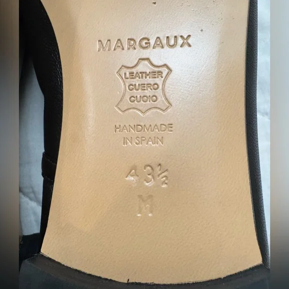 Margaux The Demi Mary Jane Flat in Black Napa Leather size 43.5 - Picture 10 of 11